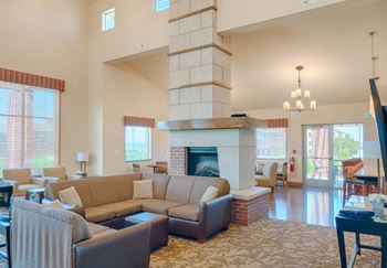 Resident lounge with entertainment kitchen